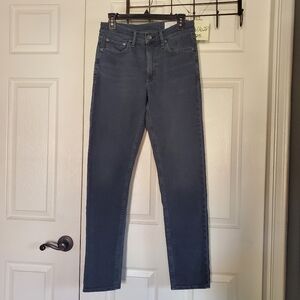 Rag & Bone Slim High-waisted Denim Jean In Minna Charcoal Size 28x32